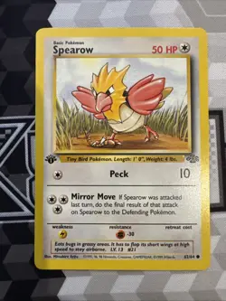 Pokemon TCG Jungle Spearow Card 62/64 Regular Common 1st Edition - Image 1