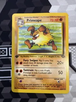 Primeape Jungle Regular Card 43/64 1st Edition Pokemon - Image 1