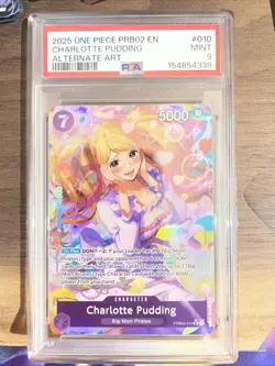 Charlotte Pudding PSA 9 Alternate Art Super Rare One Piece PRB02 #010 - Image 1