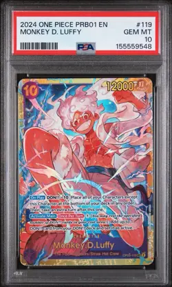 2024 ONE PIECE PRB01-PREMIUM BOOSTER -THE BEST- 119 MONKEY D. LUFFY PSA 10 - Image 1