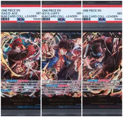PSA 10 Sequential One Piece Leaders Collections Three Brothers Monkey D Luffy - Image 1