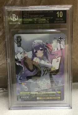 Weiss Schwarz Azur Lane Vol 2 Unicorn SP Foil Signed BGS 10 Black Label English - Image 2