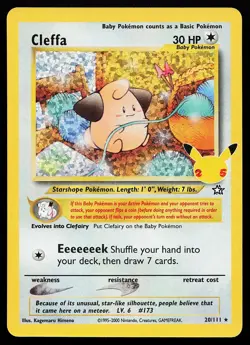 Cleffa 20/111 Holo Celebrations Classic Collection Pokemon Card - Image 1