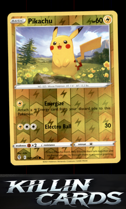 Reverse Holofoil Pikachu 049/203 Pokemon Common SWSH07: Evolving Skies Card NM - Image 1
