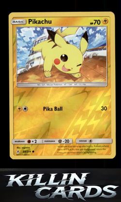 Reverse Holofoil Pikachu 54/214 Pokemon Common SM - Unbroken Bonds Card NM - Image 1