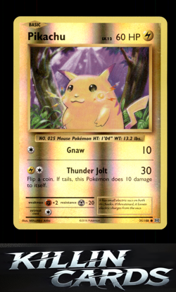 Reverse Holofoil Pikachu 35/108 Pokemon Common XY - Evolutions Card NM - Image 1