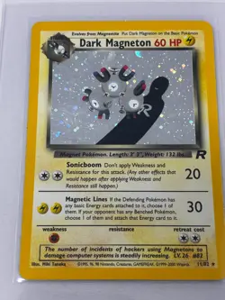 Dark Magneton (11/82) Team Rocket MP Unlimited Holo Rare- Pokemon Card - Image 3