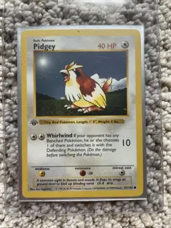 Pidgey Base Set 022/102 Shadowless First Edition This Card Is Clean - Image 1