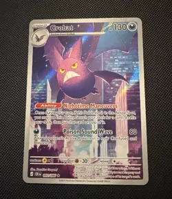 Crobat 093/086 IR Holo NM Pokemon Card ME04 Chaos Rising - Image 1