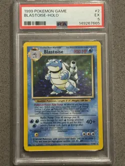 Pokemon Blastoise Base Set Holo Card 2/102 Rare Psa Graded - Image 1
