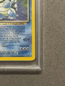 Pokemon Blastoise Base Set Holo Card 2/102 Rare Psa Graded - Image 4