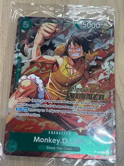 Monkey.D.Luffy P-135 Winner Stamp OP16 Pre-Release Event Promo Card Sealed - Image 1