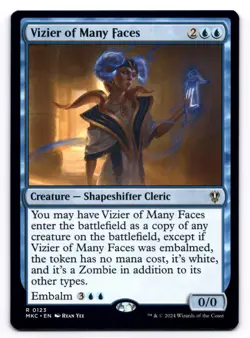 Vizier of Many Faces NM Commander: Murders at Karlov Manor 0123 MTG Regular - Image 1
