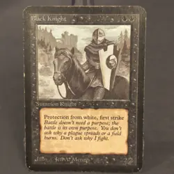 MTG Alpha "Black Knight" Magic The Gathering LP-MP - Image 1