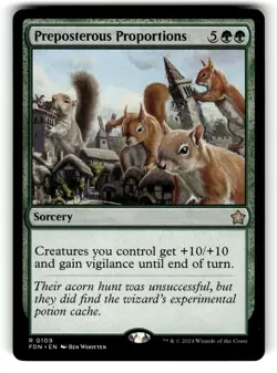 Preposterous Proportions 109 Rare Foundations Magic: The Gathering LP - Image 1