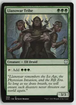 Llanowar Tribe Lightly Played 66 Commander: Kaldheim Magic: The Gathering - Image 1