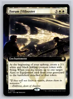 Forum Filibuster (Extended Art) 64 Commander: Secrets of Strixhaven MTG NM - Image 1