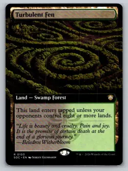 Turbulent Fen (Extended Art) Commander: Secrets of Strixhaven Regular - Image 1