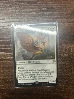 MTG Magic the Gathering Ancient Gold Dragon CLB! - Image 1