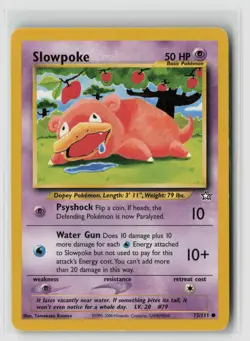 Slowpoke #73/111 Neo Genesis Common Pokemon TCG HP - Image 1