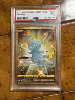 2021 POKEMON CELEBRATIONS #025 FULL ART/MEW PSA 9 - Image 1
