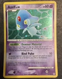 Pokemon TCG Azelf 4/123 Mysterious Treasures Holo Rare English LP- - Image 1