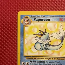 Pokemon Vintage Non-Holo Rare Vaporeon 28/64 Jungle WotC 1999 - Image 2