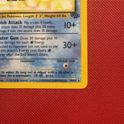 Pokemon Vintage Non-Holo Rare Vaporeon 28/64 Jungle WotC 1999 - Image 4