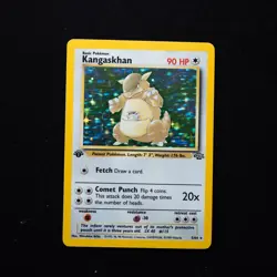 Kangaskhan 5/64 MP 1st Edition Jungle Holo Rare Vintage Pokemon TCG Card 1999 - Image 1