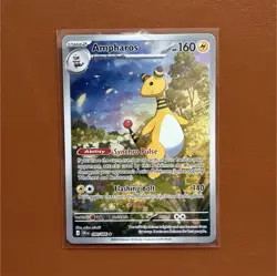 Pokemon Chaos Rising Ampharos 090/086 Illustration Rare IR Full Art Holo - Image 1