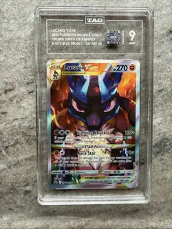 Pokemon Lucario VSTAR SWSH291 Crown Zenith Promo Alt Art TAG 9 Holo 2023 - Image 1