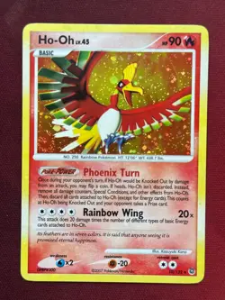 HO-OH 10/132 Secret Wonders DOUBLE HOLO SWIRL + BLEED Pokemon TCG card NM - Image 1