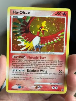 HO-OH 10/132 Secret Wonders DOUBLE HOLO SWIRL + BLEED Pokemon TCG card NM - Image 2