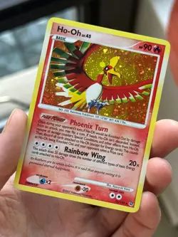 HO-OH 10/132 Secret Wonders DOUBLE HOLO SWIRL + BLEED Pokemon TCG card NM - Image 4