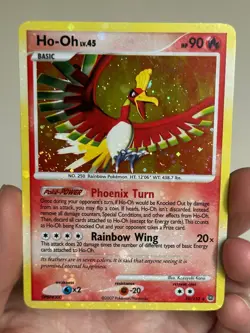 HO-OH 10/132 Secret Wonders DOUBLE HOLO SWIRL + BLEED Pokemon TCG card NM - Image 5