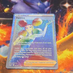 Pokemon TCG Lost Origin Fantina 206/196 Full Art Trainer Rainbow Secret Rare - Image 1