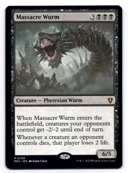 Massacre Wurm NM Commander: Murders at Karlov Manor 0130 MTG Regular - Image 1