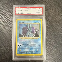 PSA 9 Pokemon 2001 Neo Revelation Suicune 14/64 Holo Rare Unlimited EN - Image 1