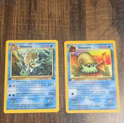 Pokemon TCG Fossil Vintage Lot - Omastar 40/62 & Omanyte 52/62 1st edition - Image 1
