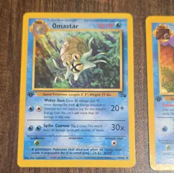 Pokemon TCG Fossil Vintage Lot - Omastar 40/62 & Omanyte 52/62 1st edition - Image 2