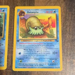 Pokemon TCG Fossil Vintage Lot - Omastar 40/62 & Omanyte 52/62 1st edition - Image 3