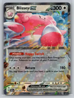 Blissey ex 134/167 Double Rare Twilight Masquerade Pokemon Near Mint - Image 1