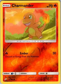Charmander 12/181 Team Up Pokemon Reverse Holo Near Mint - Image 1