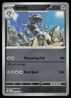 Steelix 093/132 Rare Mega Evolution Pokemon Reverse Holo Near Mint - Image 1