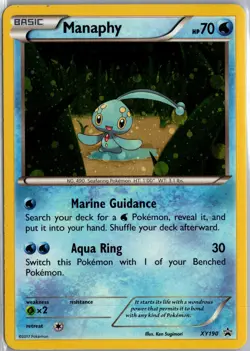 Manaphy XY190 Holo Promo XY Promo Pokemon Lightly Played - Image 1