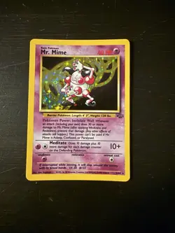 Pokemon TCG Mr. Mime Jungle 6/64 Holo Rare Unlimited - Image 1