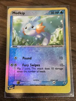 2003-2006 Pokemon Nintendo Black Star Promos Mudkip Reverse Holo #010 - Image 1