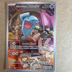 Pokemon TCG SV: Scarlet & Violet Promo Team Rocket's Wobbuffet 203 Holo EN - Image 1
