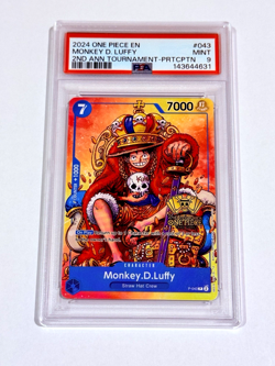 One Piece Promo - Monkey.D.Luffy 2nd Anniversary Stamped Promo #P-043 PSA 9 ENG - Image 1