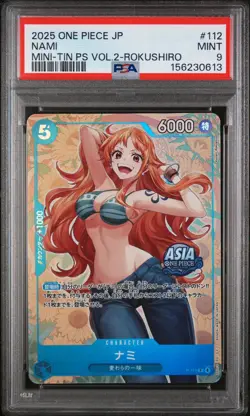 Nami P-112 One Piece Japanese Mini-Tin Pack Set Vol.2 ROKUSHIRO 112 MINT PSA 9 - Image 1